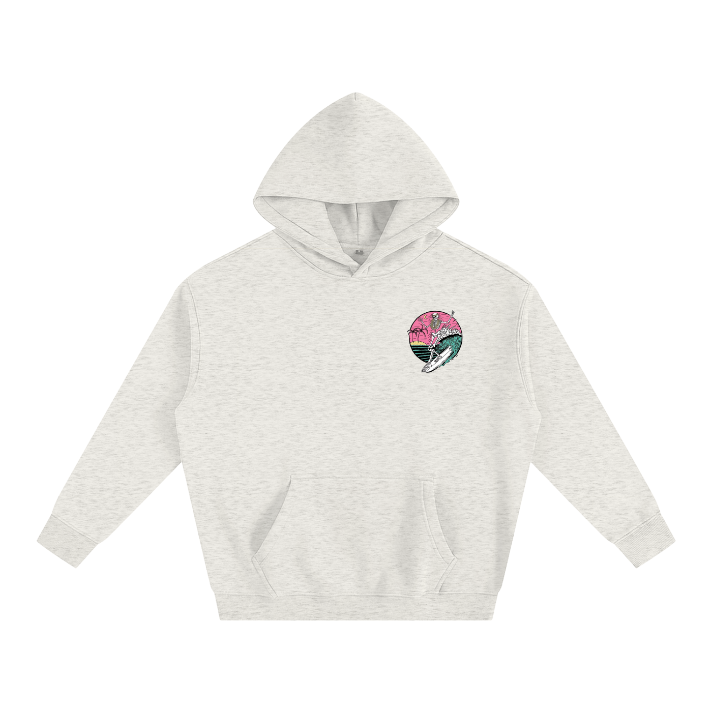 Surf Skeleton Oversized Hoodie