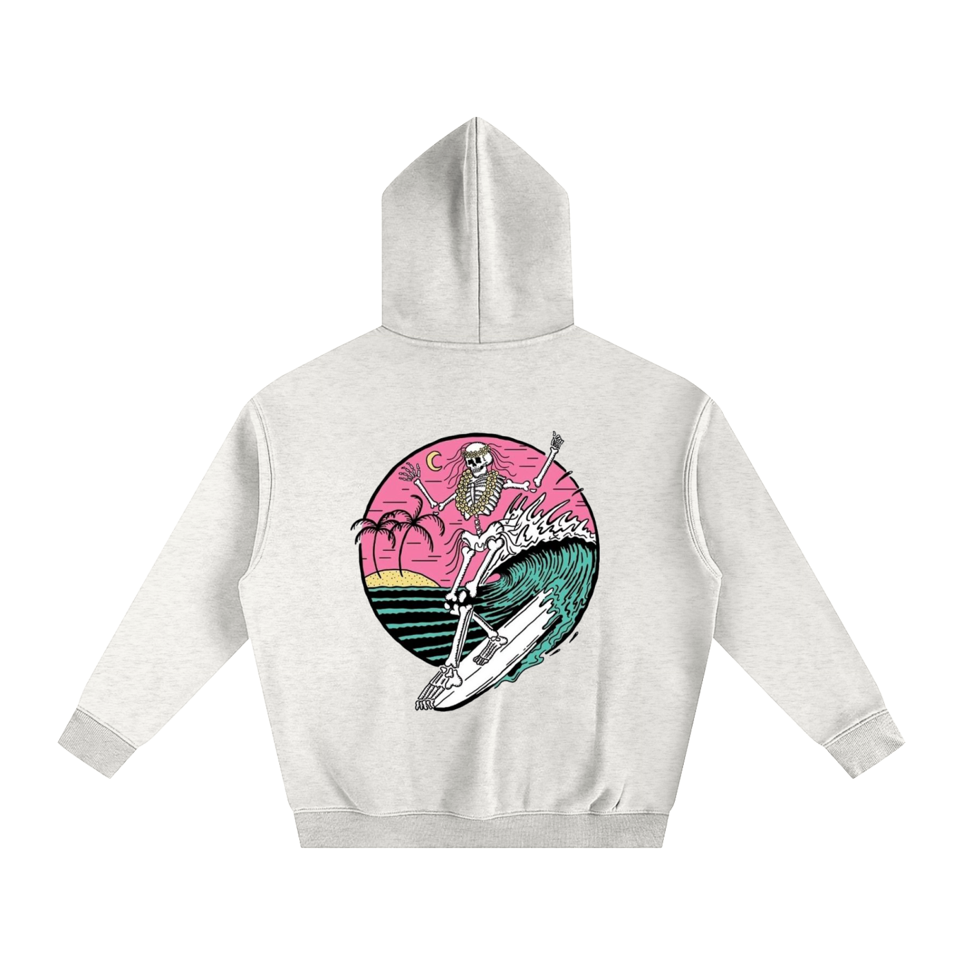 Surf Skeleton Oversized Hoodie