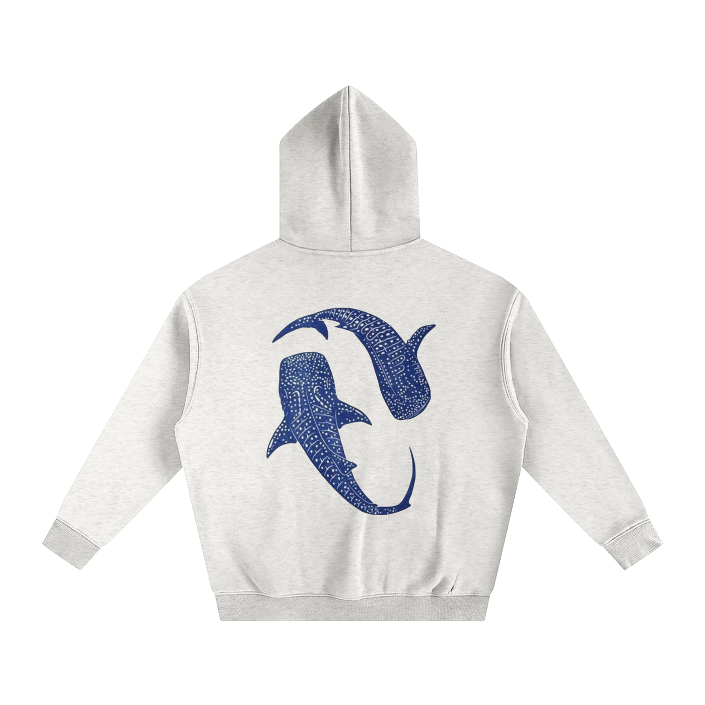 Ocean Whales Oversize Fleeced Hoodie