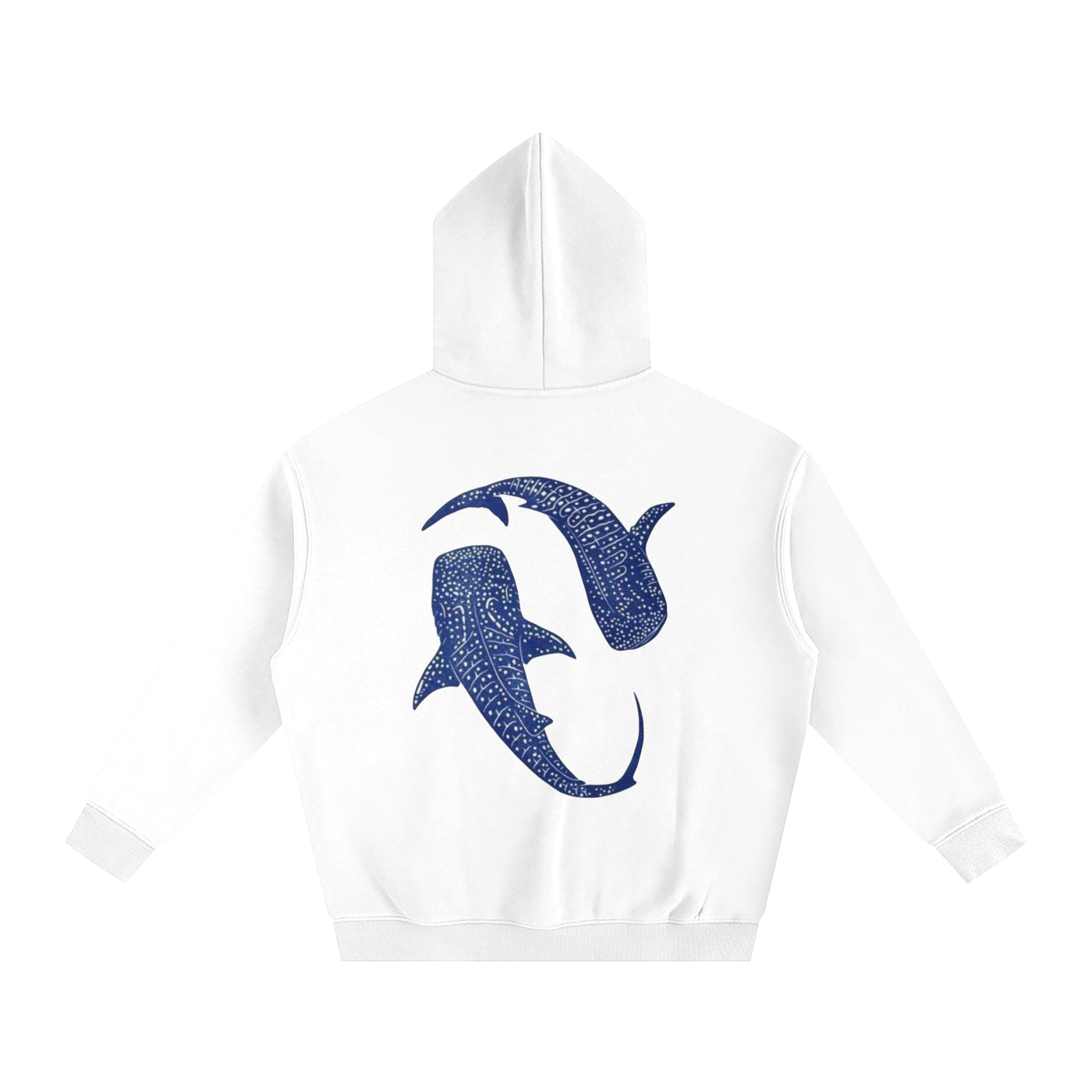 Ocean Whales Oversize Fleeced Hoodie