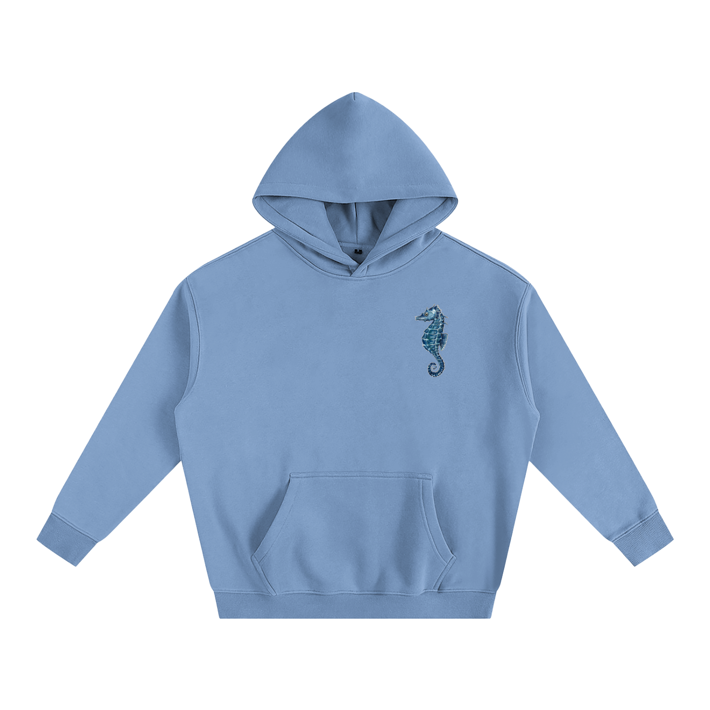 Ocean Sea Horse Oversize Fleeced Hoodie