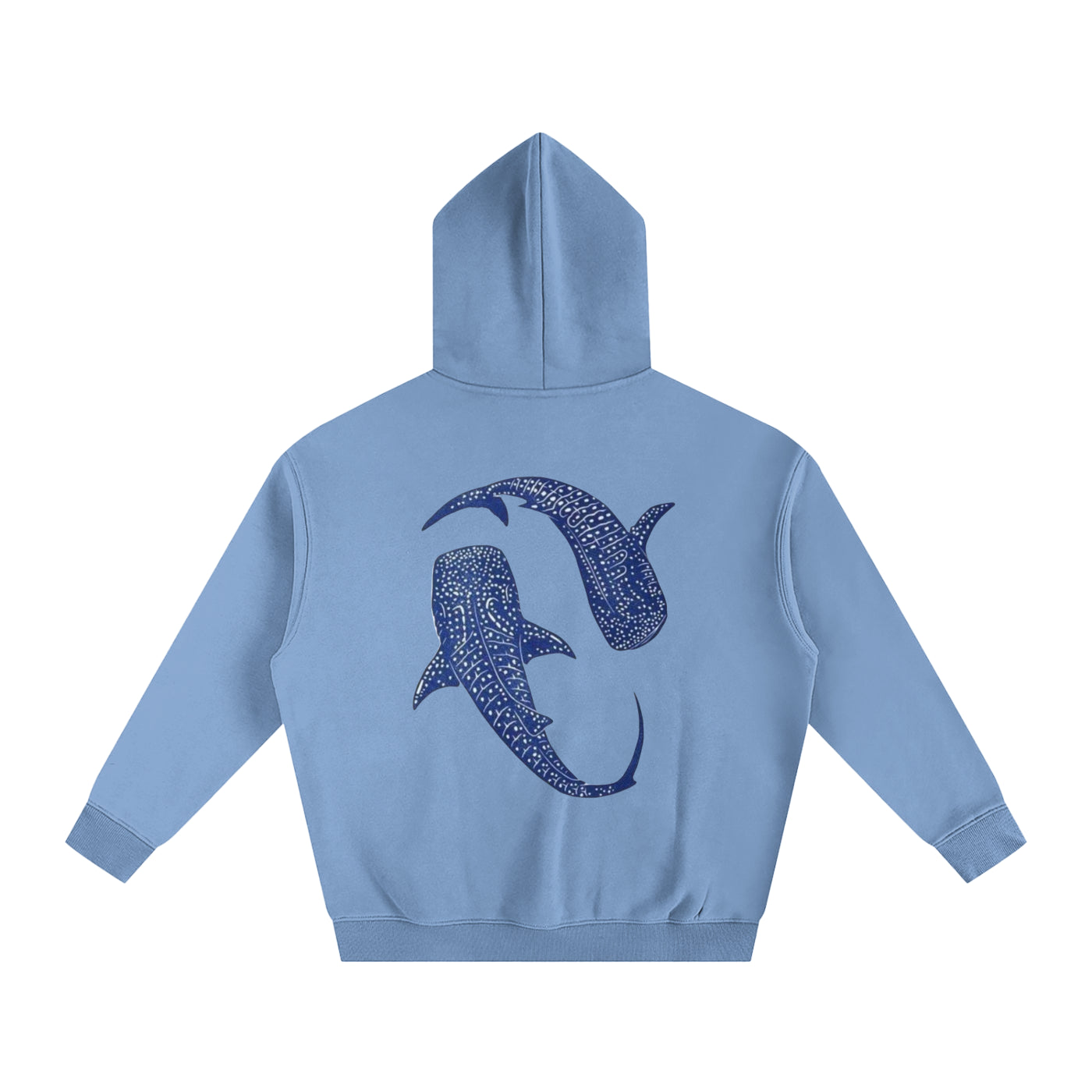 Ocean Whales Oversize Fleeced Hoodie