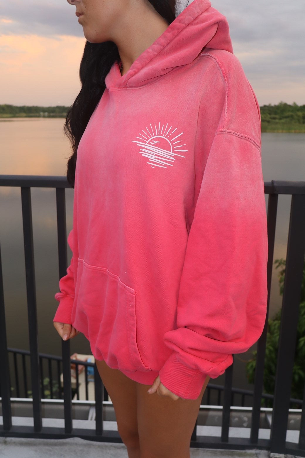 Sunfade Pink Heavyweight Cotton Oversized Hoodie