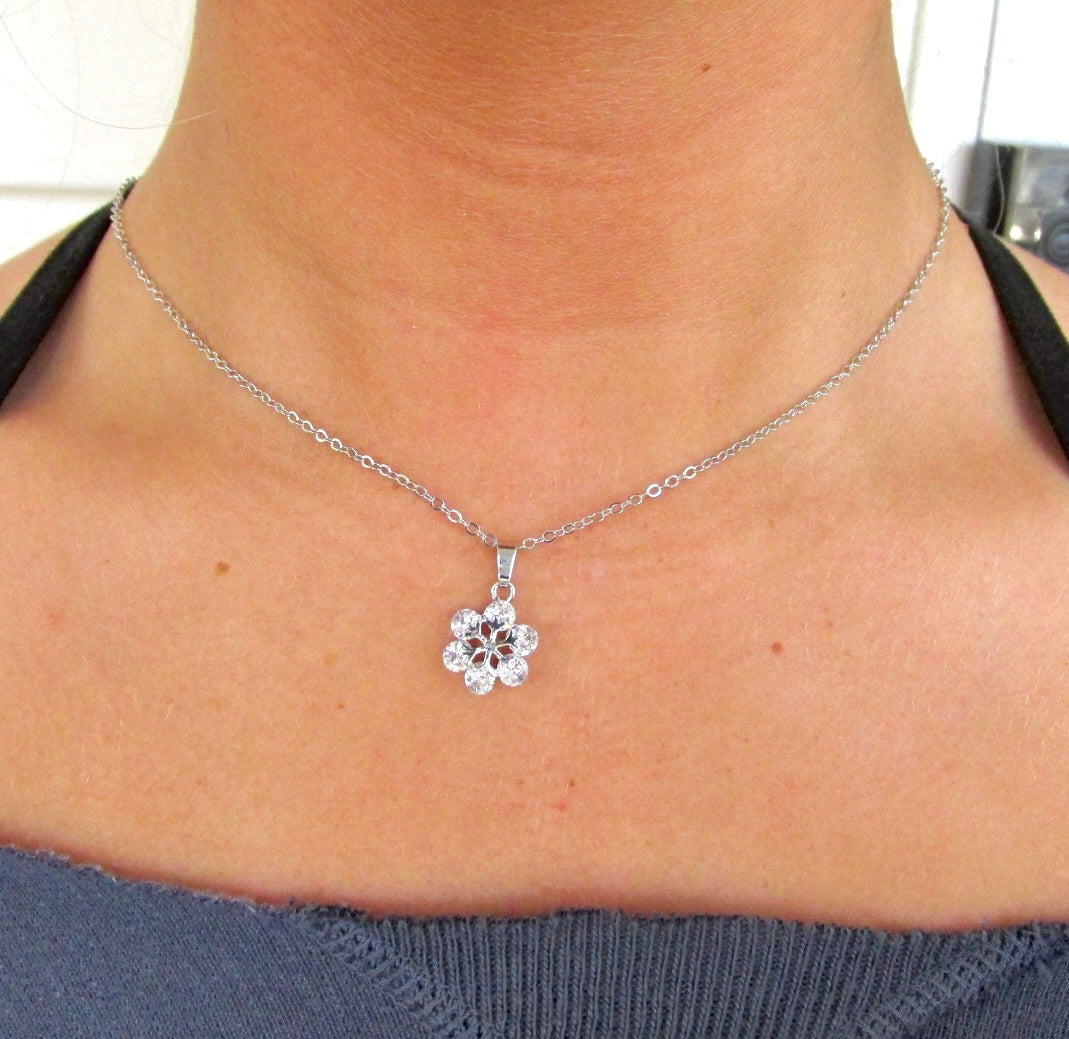 Silver Snowflake Necklace