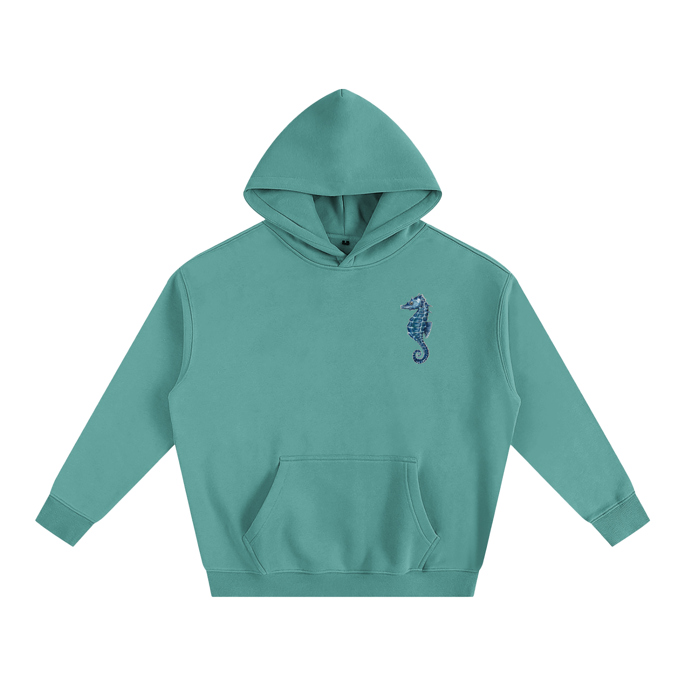 Ocean Sea Horse Oversize Fleeced Hoodie