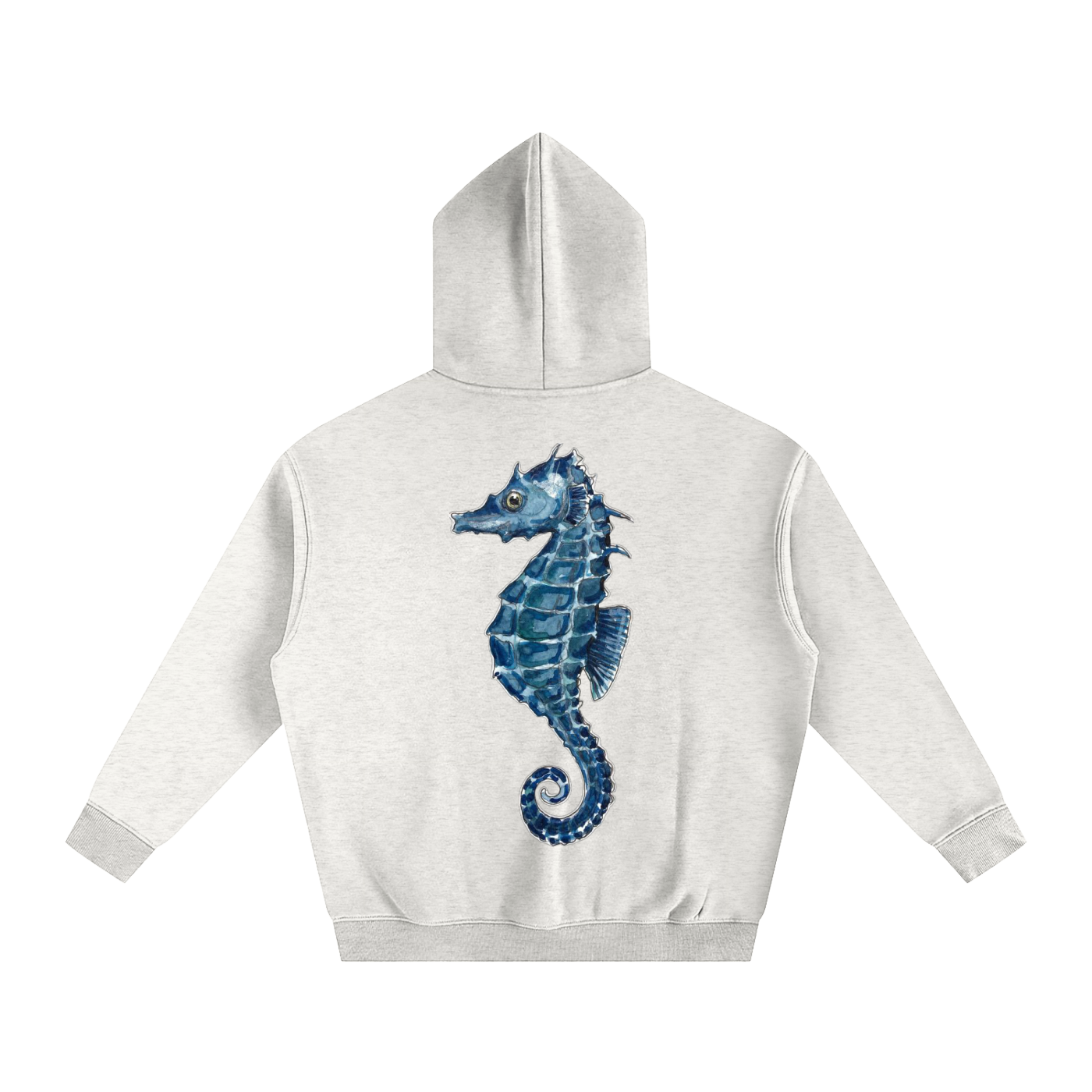 Ocean Sea Horse Oversize Fleeced Hoodie