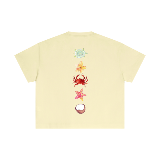 Tropical Sea Life Yellow T-Shirt
